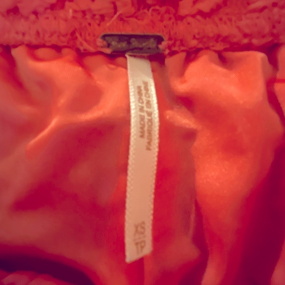 FREE PEOPLE Women's Orange floral lace shorts - Picture 3 of 5